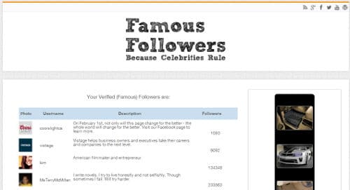 famous followers