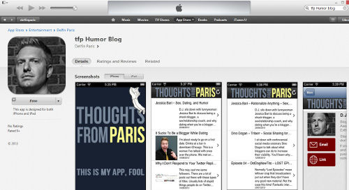 ThoughtsFromParis Apple and Android App Updated!