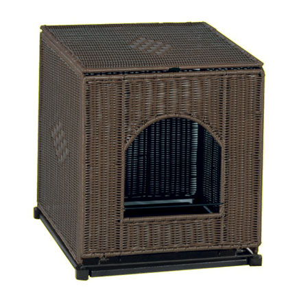 wicker cat litter box cover